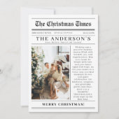 Newspaper What A Year Photo Collage Christmas  シーズンカード (正面)