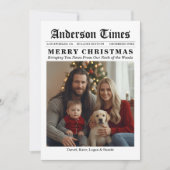 Newspaper Year In Review Breaking News Christmas シーズンカード (正面)