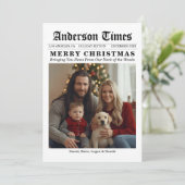 Newspaper Year In Review Breaking News Christmas シーズンカード (スタンド正面)