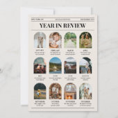 Newspaper Year in Review Family Photo Christmas シーズンカード (裏面)