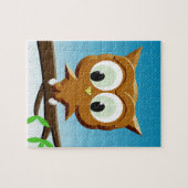 Newsprint Cartoon Owl ジグソーパズル (横)