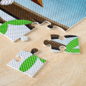 Newsprint Cartoon Owl ジグソーパズル (側面)