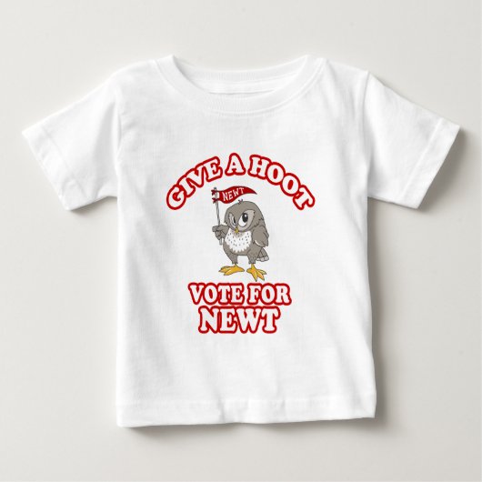 Newtのためのやじり声の投票を与えて下さい ベビーTシャツ (正面)