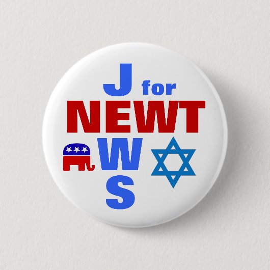 Newtのためのユダヤ人 缶バッジ (正面)