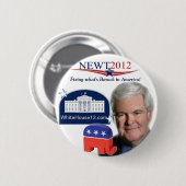 Newt 2012年:  固定Wgatはアメリカのバラクです 缶バッジ (正面&裏面)