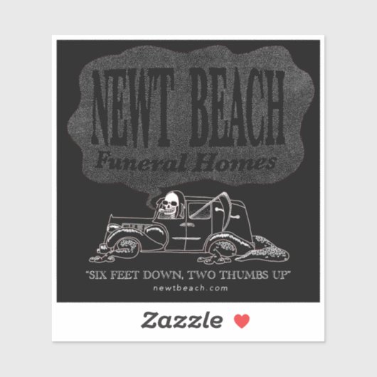 "Newt Beach Funeral Homes" ステッカー シール (シート)