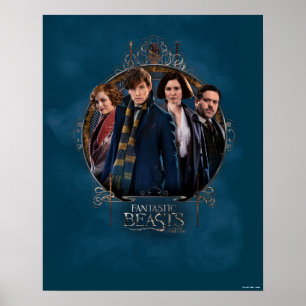 NEWT SCAMANDER™と会社のアールヌーボー・フレーム ポスター