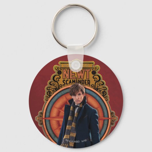 NEWT SCAMANDER™スタンディングアールヌーボーパネル キーホルダー (正面)