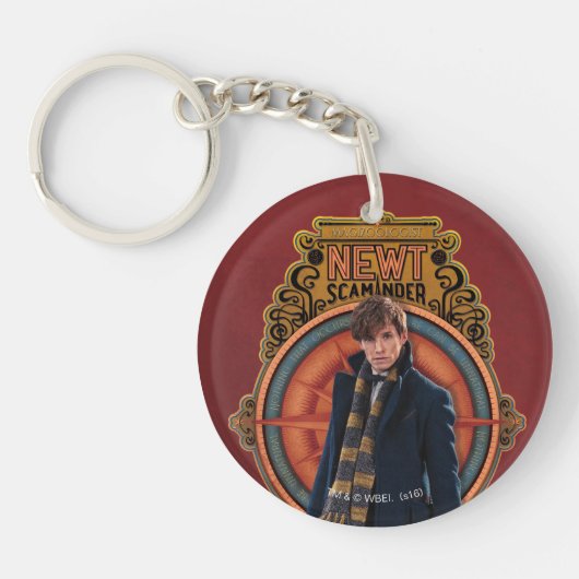 NEWT SCAMANDER™スタンディングアールヌーボーパネル キーホルダー (正面)