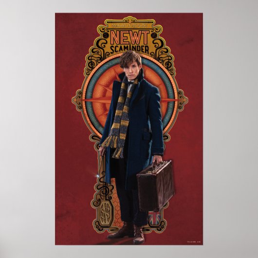 NEWT SCAMANDER™スタンディングアールヌーボーパネル ポスター (正面)