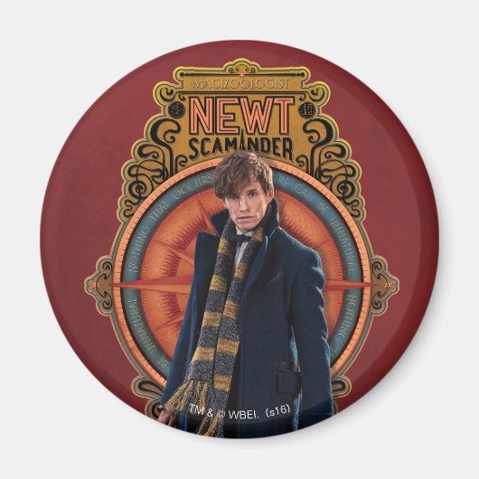 NEWT SCAMANDER™スタンディングアールヌーボーパネル マグネット (正面)