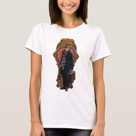 NEWT SCAMANDER™スタンディングアールヌーボーパネル Tシャツ (正面)