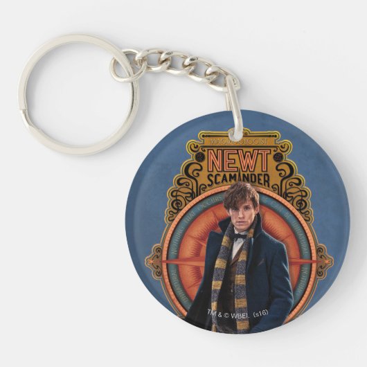 NEWT SCAMANDER™歩くアールヌーボーパネル キーホルダー (正面)