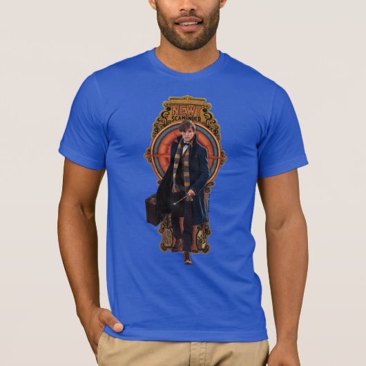 NEWT SCAMANDER™歩くアールヌーボーパネル Tシャツ (正面)