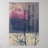 Newton and apple poster ポスター (正面)