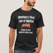 Newton's First おもしろい Law of Motion Physics, Sleepi Tシャツ (正面)