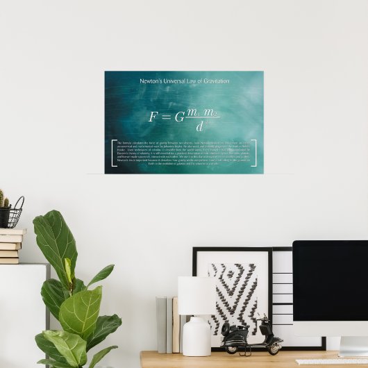 Newton's Universal Law of Gravitation – ポスター (ホームオフィス)