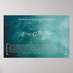 Newton's Universal Law of Gravitation – ポスター
