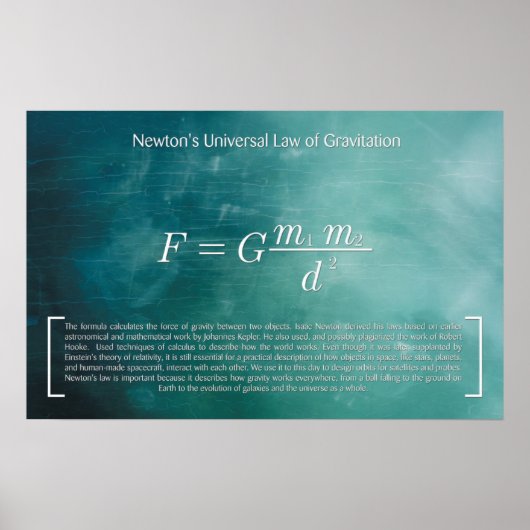 Newton's Universal Law of Gravitation – ポスター (正面)