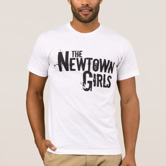 Newtownの女の子の文字のティー-メンズ Tシャツ (正面)