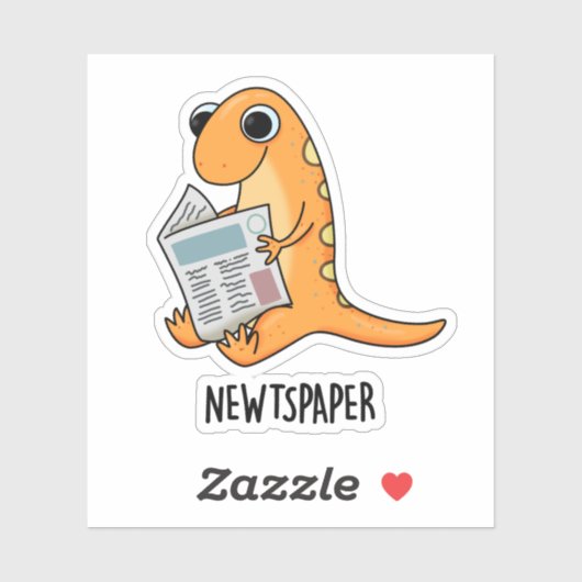 Newtspaper Funny Newt Pun シール (シート)