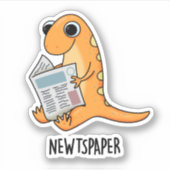 Newtspaper Funny Newt Pun シール (正面)