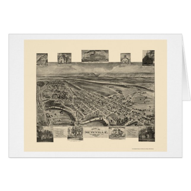 NewvilleのPAのパノラマ式の地図- 1903年 (正面横)