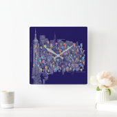 NewYorkCity 33st. スクエア壁時計 (ホーム)