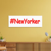「#NewYorker」かわいいデザイン。買今 キャンバスプリント (インサイチュ (リビング))
