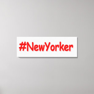 「#NewYorker」かわいいデザイン。買今 キャンバスプリント