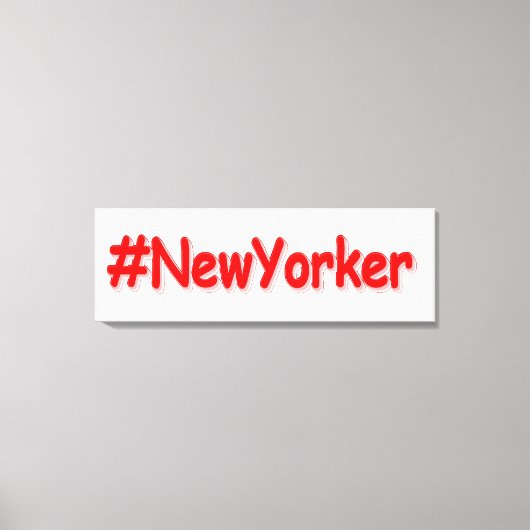 「#NewYorker」かわいいデザイン。買今 キャンバスプリント (正面)