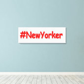 「#NewYorker」かわいいデザイン。買今 キャンバスプリント (インサイチュ (ウッドフロア))