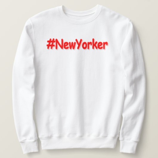 「#NewYorker」かわいいデザイン。買今 スウェットシャツ (デザイン正面)
