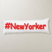 「#NewYorker」かわいいデザイン。買今 ボディピロー (裏面)