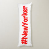 「#NewYorker」かわいいデザイン。買今 ボディピロー (裏面 (縦))