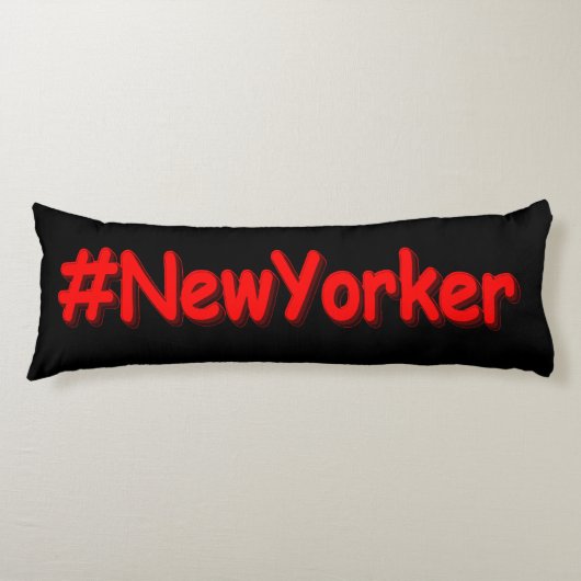 「#NewYorker」かわいいデザイン。買今 ボディピロー (正面)