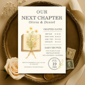 Next Chapter Begins Couples Baby Shower 招待状