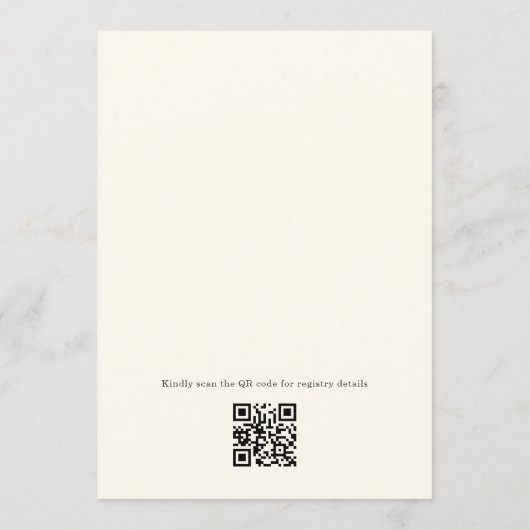 Next Chapter Begins QR Code Bridal Shower 招待状 (裏面)