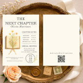 Next Chapter Begins QR Code Bridal Shower 招待状