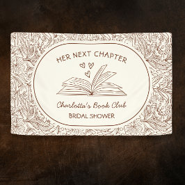 Next Chapter Book Club Brown Bridal Shower 横断幕