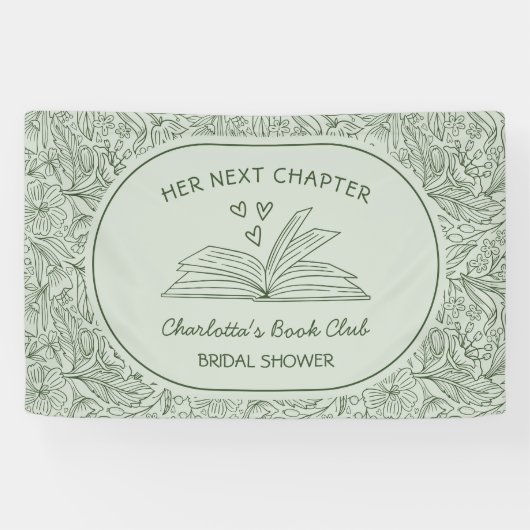Next Chapter Book Club Green Bridal Shower 横断幕 (横)