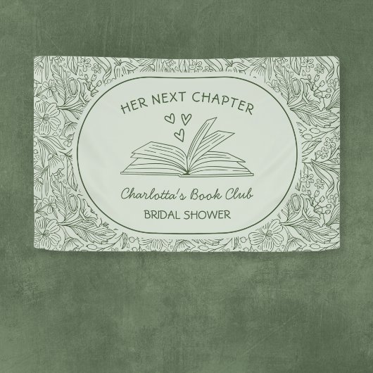 Next Chapter Book Club Green Bridal Shower 横断幕