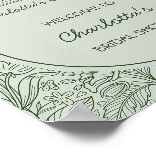 Next Chapter Book Theme Bridal Shower Welcome ポスター (角)