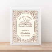 Next Chapter Brown Book Bridal Shower Welcome ポスター