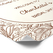 Next Chapter Brown Book Bridal Shower Welcome ポスター (角)