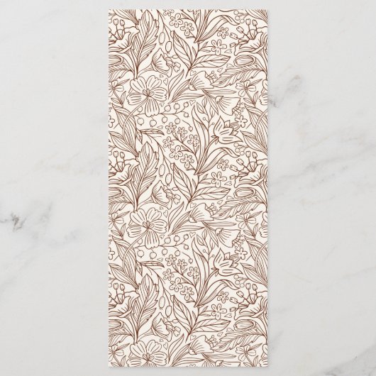 Next Chapter Floral Brown Bridal Shower メニュー (裏面)