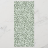 Next Chapter Floral Sage Green Bridal Shower メニュー (裏面)