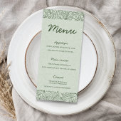 Next Chapter Floral Sage Green Bridal Shower メニュー