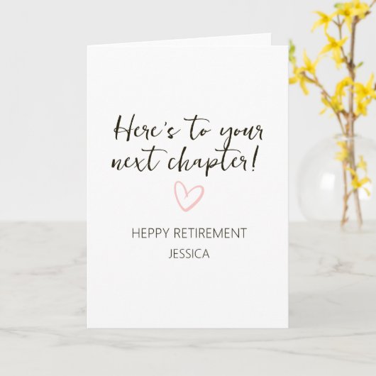 Next Chapter Personalized Retirement Gift カード (黄色い花)