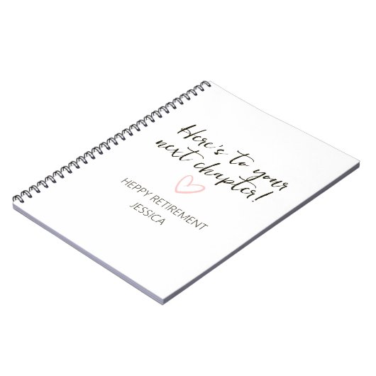 Next Chapter Personalized Retirement Gift ノートブック (左側)